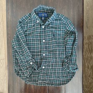 Ralph Lauren Blue and Green Plaid Shirt